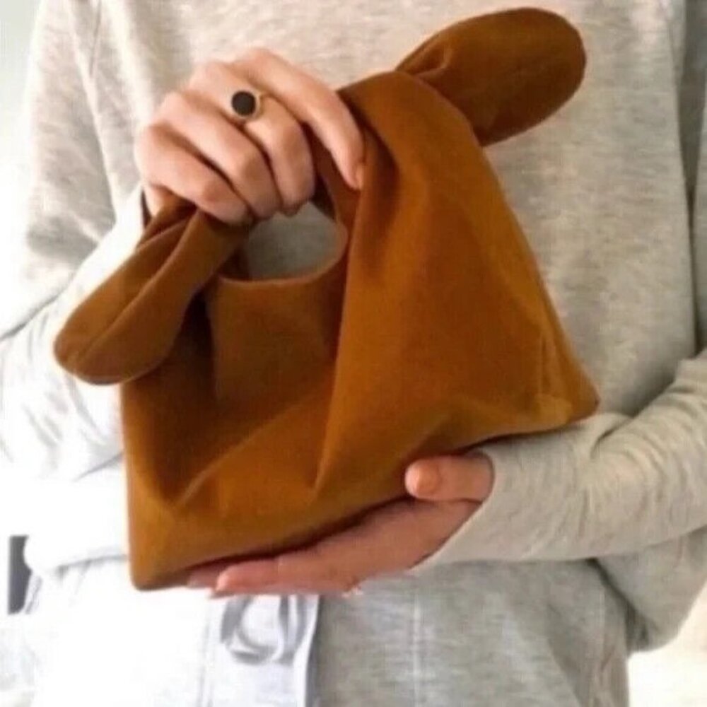 Merit‎ Beauty The Signature Cosmetic Makeup Bag Pouch Tie Top Corduroy Small
